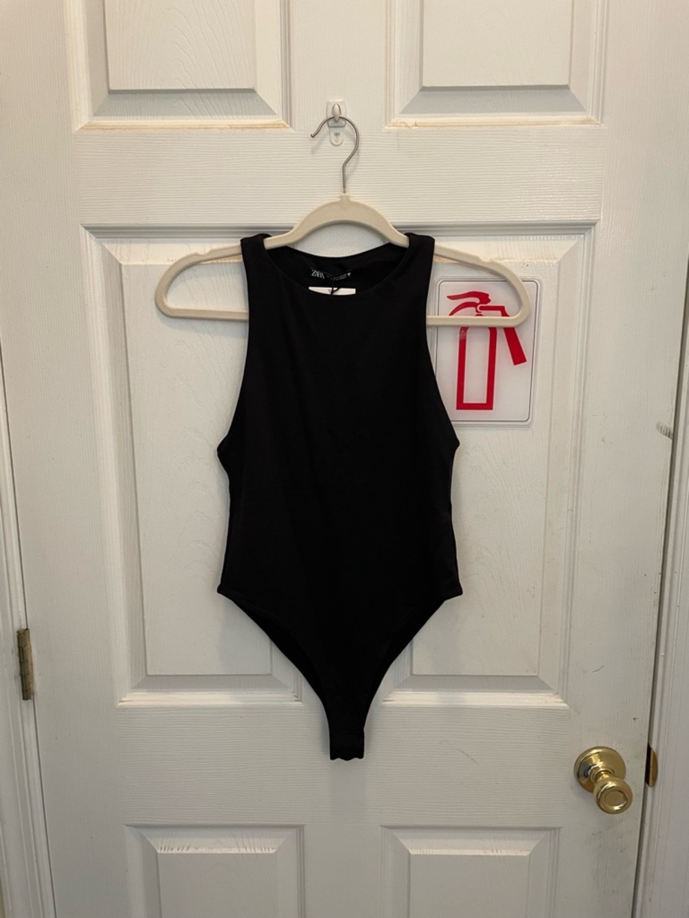 ZARA Black Sleeveless One-Piece Bodysuit